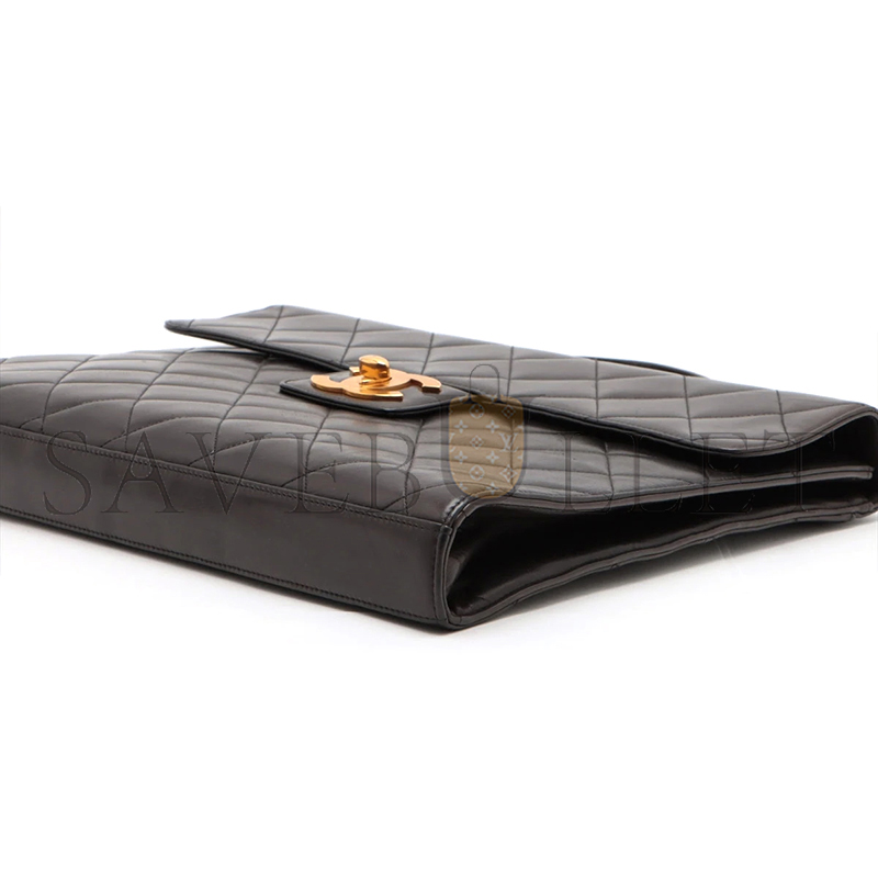 CHANEL LAMBSKIN MATELASSE BRIEFCASE 149208 (36.5*26.5*4cm)